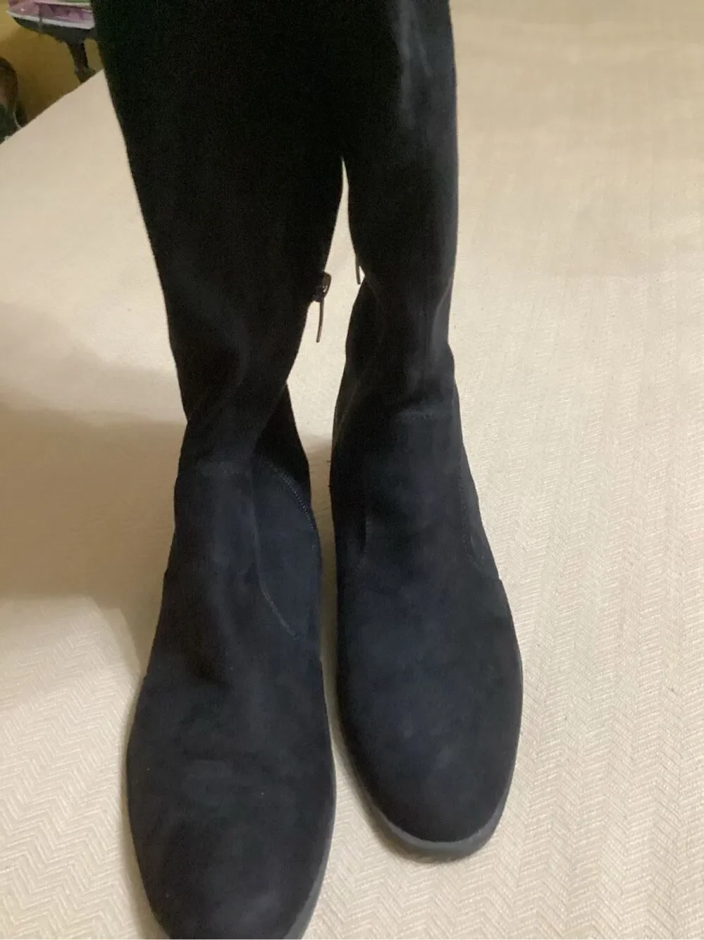 MARC FISHER Renn Black Faux Suede Over The Knee Boots 7M